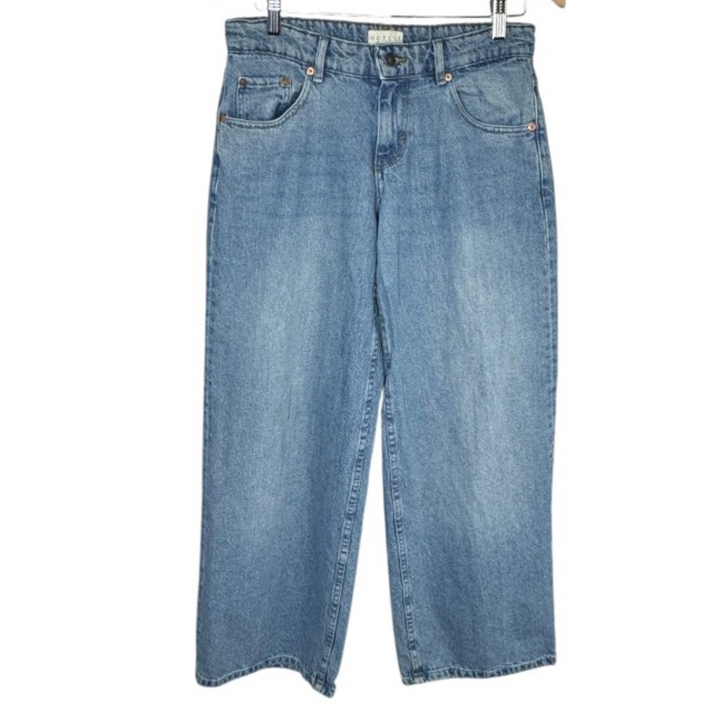 Motel Rocks Roomy Wide Leg Jeans  Blue W29 L32